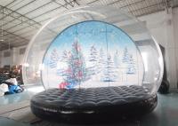Globo inflável gigante da neve do tamanho humano transparente exterior do Natal da cabine da foto da bola do globo com neve de sopro