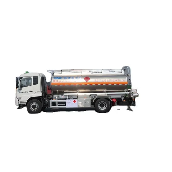 15m3 CIMC LINYU Dongfeng Oil Tanker Truck Aluminum Alloy Liquid Fuel Transport Vehicle