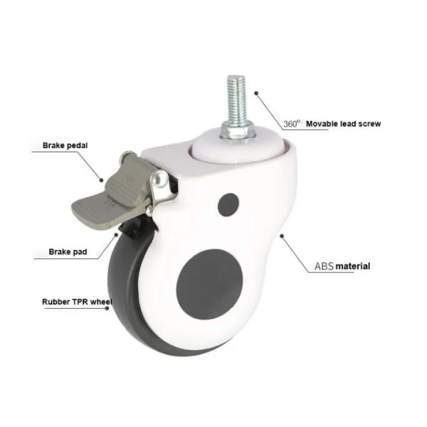 Hospital Equipment 100mm Castor Wheels 4 Inch Swivel Casters