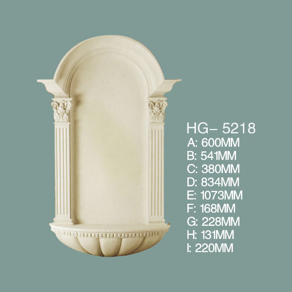 Hg-5218 China Factory Wholesale Primed Polyurethane Surface Mount Wall Niche