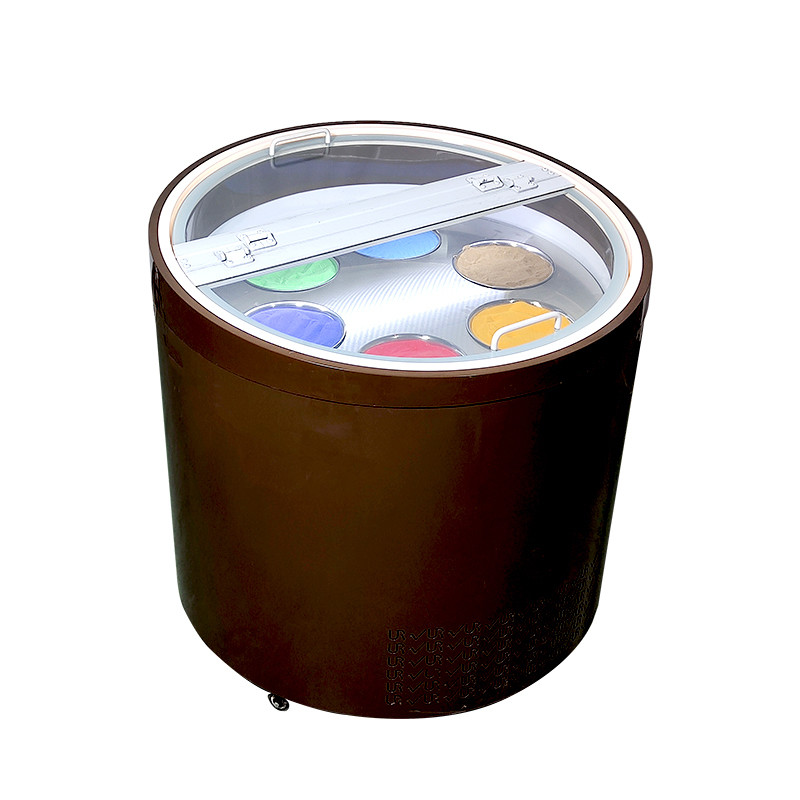 Manufacturer Customized Wholesale Large Capacity Fast Cooling Ice Cream Cake Rotary Display Cabinet