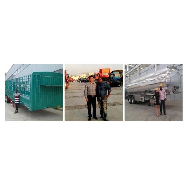 Flatbed Heavy Duty 13500X3000X1550 mm Tractor Hydraulic End Rear Tipper Dump Semi Trailer