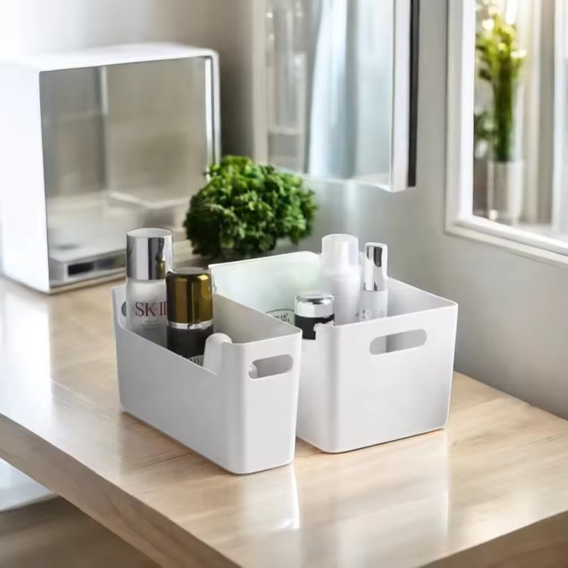 Hot Selling Plastic Desktop Cosmetic Food Storage Box Bedroom Bathroom Kitchen Drawer Organizer for  Food Cosmetic