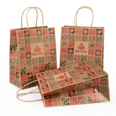 Recyclable Personalized Customized Mixed Color Kraft Paper Bags Logo Printing Kraft Paper Shopping Bag