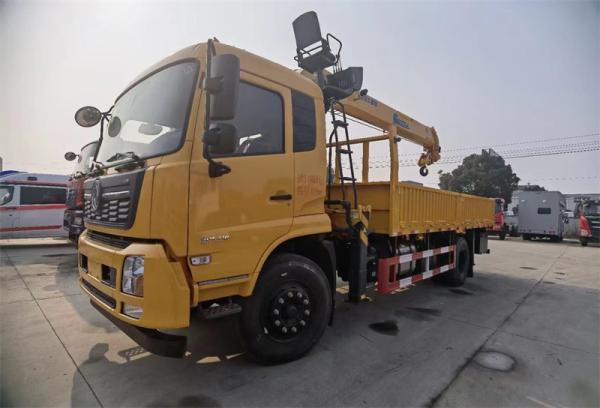 Dongfeng 190hp caminhão de motor montado guindaste 8 toneladas caminhão de guindaste para transporte