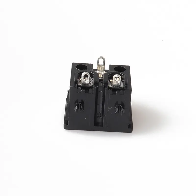 LZ-6-1WP4P3 Screw Mount Inlet Plug Socket AC Mickey Black 3 Pin IEC320 Connector