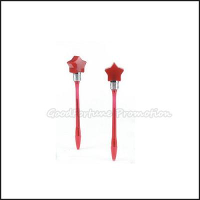Plume à bille promotionnelle avec éclairage LED étoile à cinq points stylé Plume à bille pour enfants