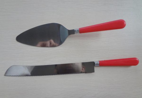 Food Grade Bread Knife Cake Turner with plastic handle Combine Set For Kitchen Knife