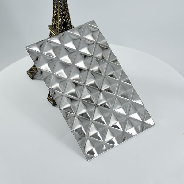 Custom Matte Embossed Stainless Steel Plate Diamond Pattern For Elevator Interiors
