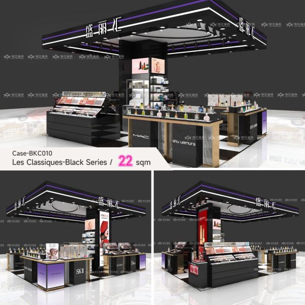 Cosmetics Kiosk Display Cabinet Retail Shelving Solutions Perfume Shop Furniture