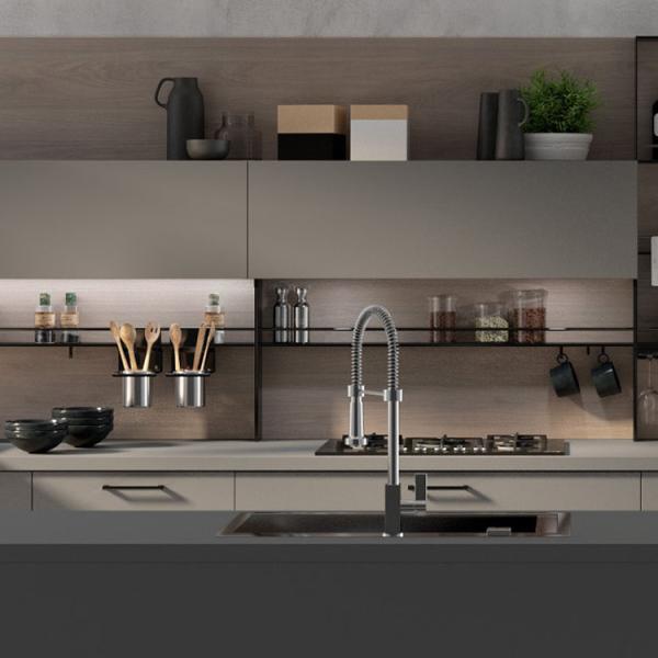 Economical PVC Modern Italian Cabinets Modern Wood Kitchen Cabinets