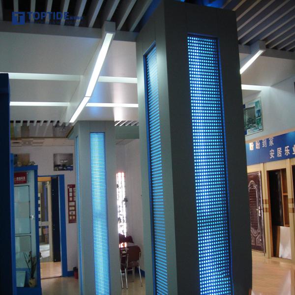 Customized Width Powder Coated Metal Pole Coverings Wall Mounted