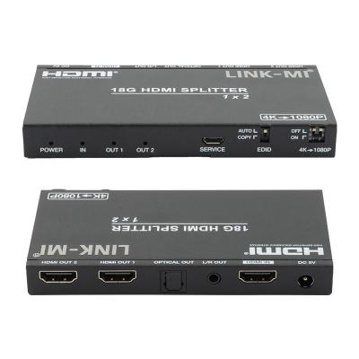 4K 2.0b 2 Port HDMI Splitter 4 HDCP 2.2COPY AUTO EDID Hdmi Audio Video Extract
