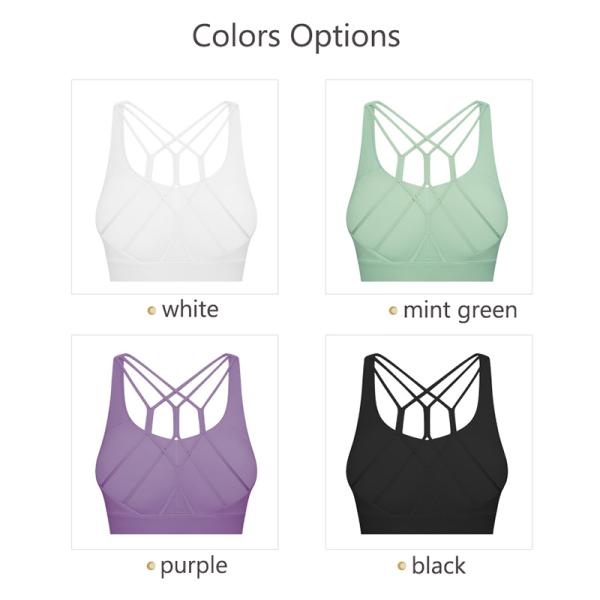 Multi Strand Cross Straps Sports Bra Womens High Elastic Yoga Bra