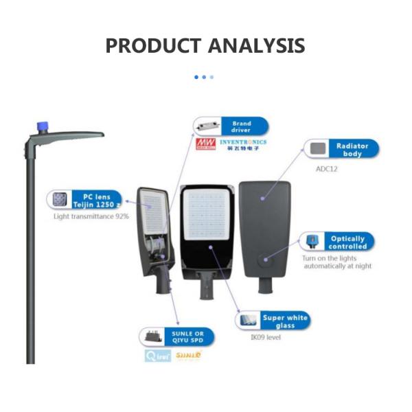 Smart City Solution Alloy Die-Cast 100W водонепроницаемое IP66 наружное уличное светодиодное освещение с видеонаблюдением