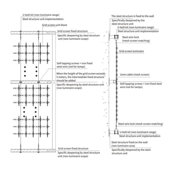 Полноцветный светодиодный точечный свет 3x16 бит Разрешение IP67 Led Mesh 4leds освещение