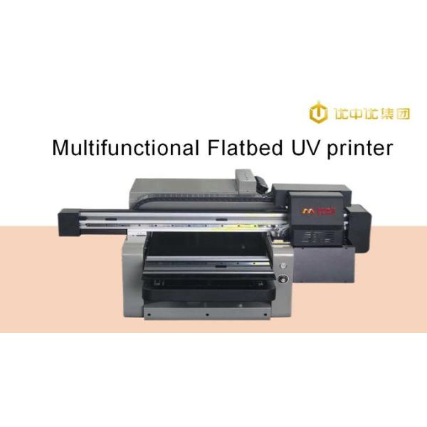 2 Heads CMYKW 5 Colors 4060 A2 + Uv Flatbed Printer For Wood