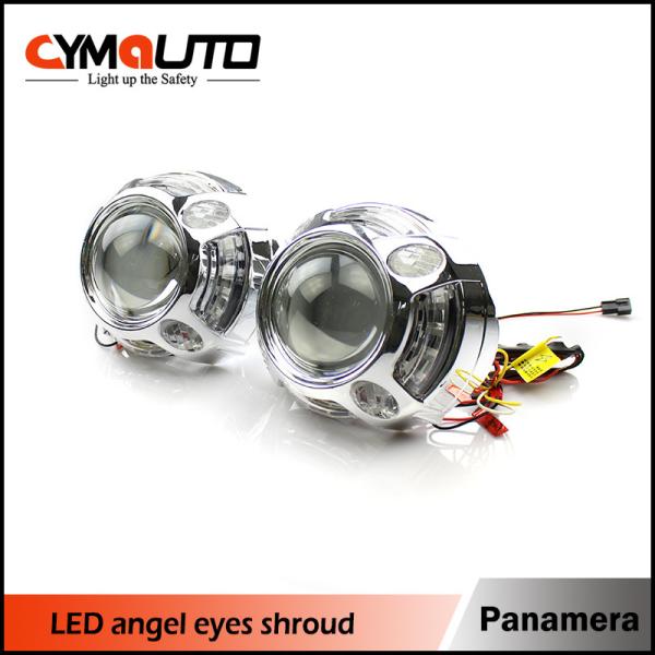 Angel Eyes Headlight Shrouds Silver HID Projector Shrouds 3.0 Inch