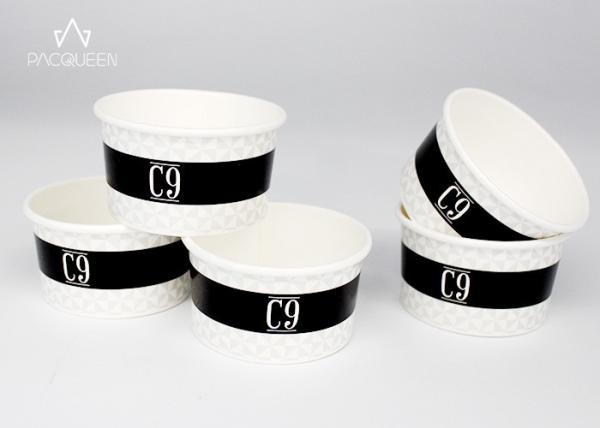 Logo Printed 5 Oz Ice Cream Paper Cup , 3 Oz Ice Cream Cups Moisture Proof