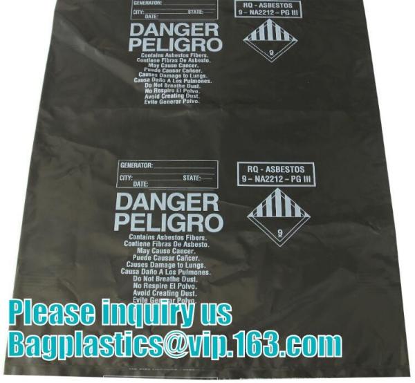 BUILDING FILMS, Asbestos bag, PE asbestos bag, building waste bag asbestos bag, building waste bag asbesto, rubble sacks
