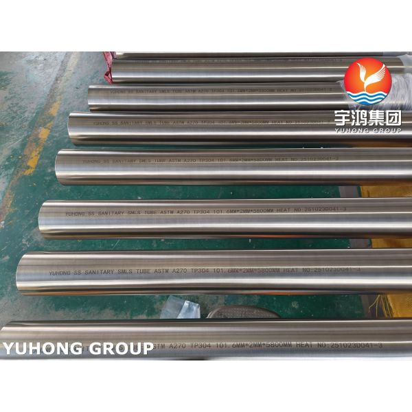 ASTM A270 TP304 Stainless Steel Bright Annealed Seamless Sanitary Tube For Food Processing