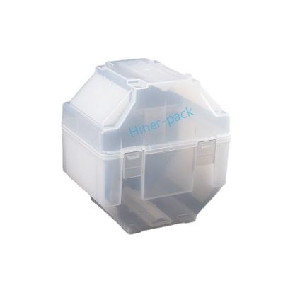 8 Inch Vertical Wafer Cassette Box Semitransparent PP Material Wafer Storage Box SGS Compliant