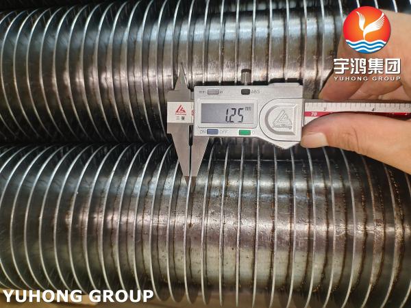 高温熱交換器用ASTM A335 P22スピラルフィンチューブ