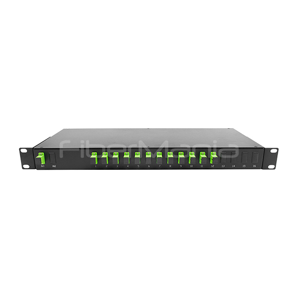 1x12 PLC Splitter с загруженными разъемами SC APC и адаптерами
