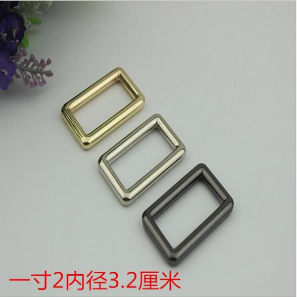 Wholesale bag hardware 32 mm gold zinc alloy metal adjustable square buckle for bag