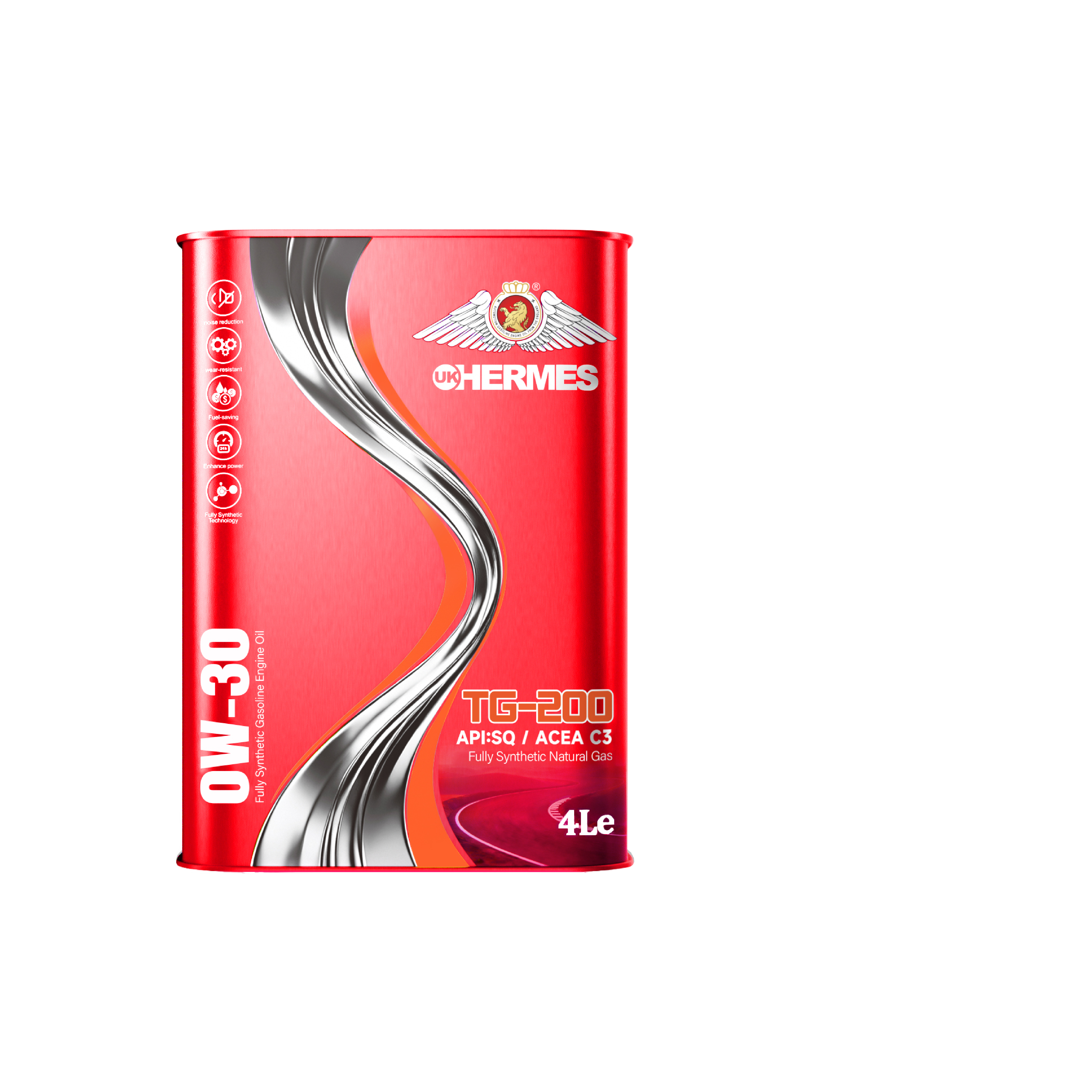 TG-200 API SQ 0W-30 ACEA C3 Full Synthetic Gasoline Engine Oil 4L Motor Oil