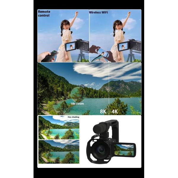 8k Camera Digital Time Lapse Shooting Built-In Wi-Fi Motion Recording