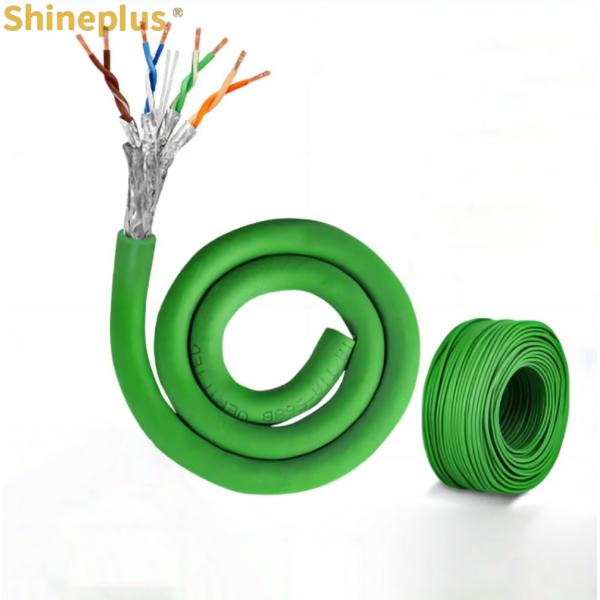 CAT6E Cable de red industrial de gigabit con cadena de remolque blindado para la transferencia de datos de alta velocidad