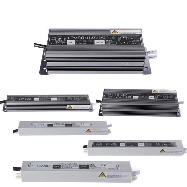 DC 12V 50W Lighting Transformer Waterproof LED Driver Power Supply IP67 Input AC170-250V Adapter for LED Strip