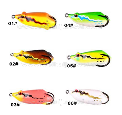 best sale new 55mm 12g stainless steel hook soft narrow mouth frog
