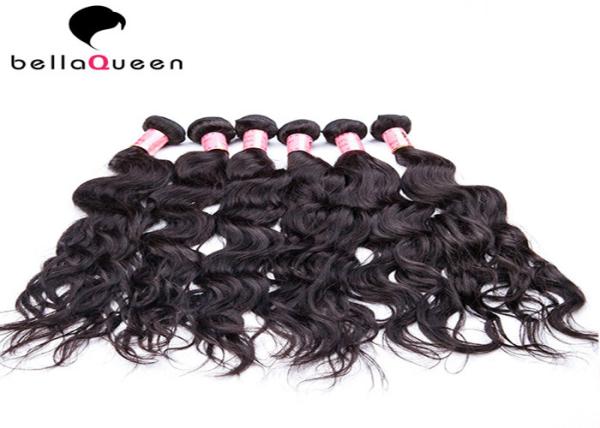 Tramas pretas naturais, emaranhado e derramamento do cabelo humano de onda de água 6A Remy livre