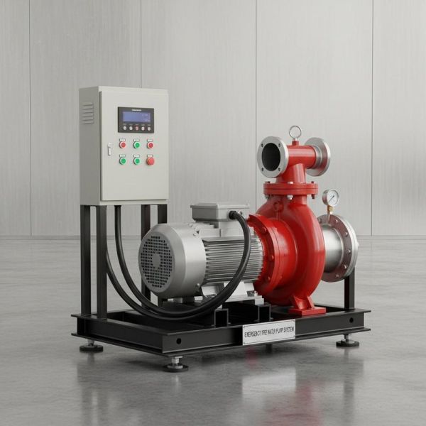 Low Noise Level Emergency Fire Water Pump System High Flow Rate Electric Power Supply Commercial Fire Protection Pump