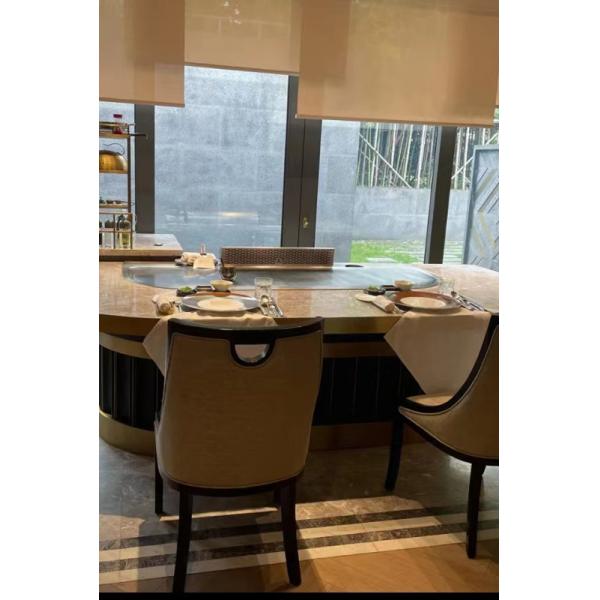 Table à griller japonaise teppanyaki en forme ovale