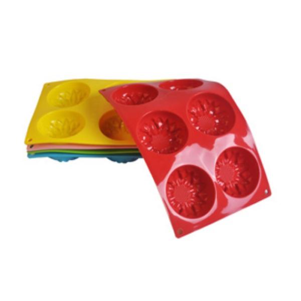 Silicone manufacturer Silicone baking tools 6 cups sunflower shaped silicone mold SB-012