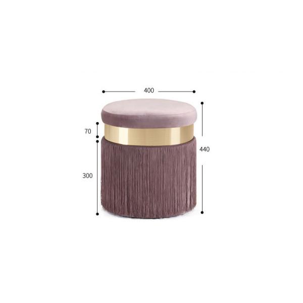 Plastic Wooden Round Ottoman Stool Seat Chair Pouf