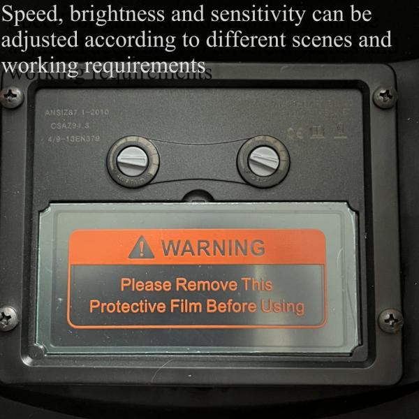 High Sensitivity Self Darkening Welding Helmet with Customized Sensitivity Support