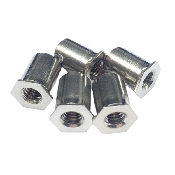 Hexagonal Female Threaded Rivet Standoffs Stainless Steel Galvanized Through Hole