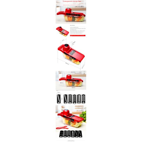 Home Kitchen Tool 16 Function Bamboo and Plastic Salad Slicer Manual Vegetable Chopper Dicer