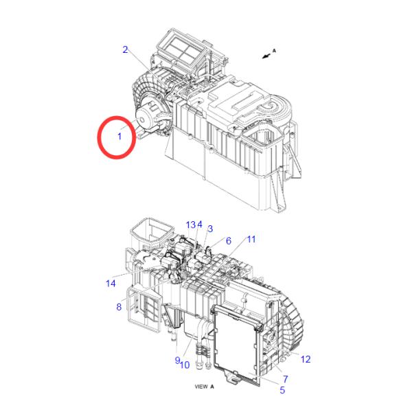 Вентиляторный двигатель воздуходувки AC K1002206 24V для экскаватора Doosan daewoo DH220-5 Вентиляторный двигатель воздуходувки AC K1002206 24V для экскаватора Doosan daewoo DH220-5