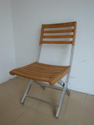 China LFurniture Foldable Metal Frame Chair with Wooden Strips-2