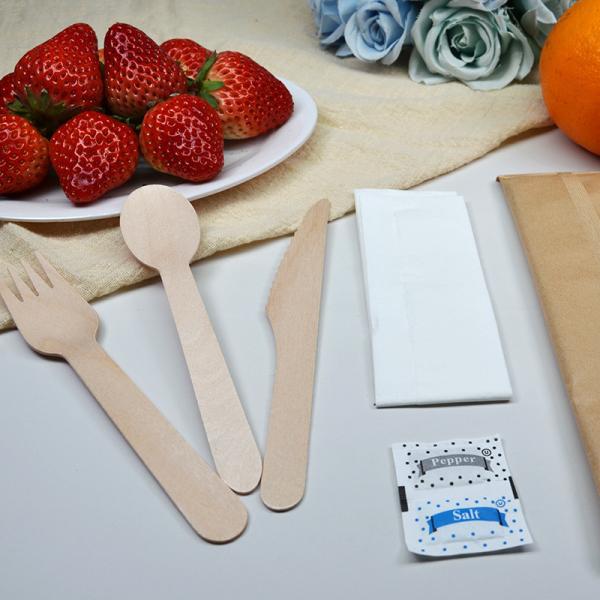 Disposable Biodegradable Wooden Cutlery Set Knife Fork Spoon Teaspoon for Wood Tableware