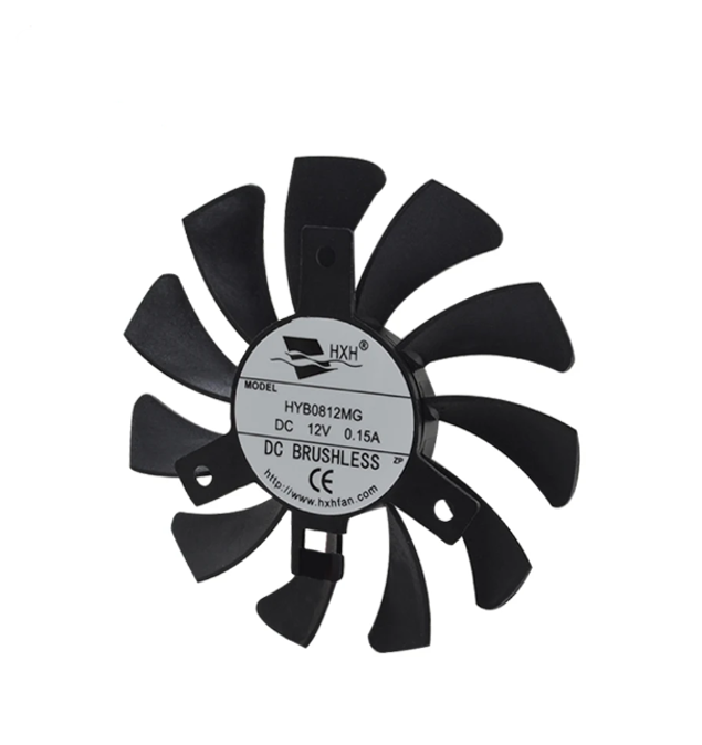 8010 Frameless GPU Cooling Fan Ultra-thin 10 Blades Silent DC12V Replacement Fan for All-in-one CPU Cooler