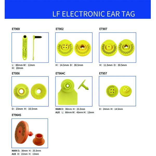 White Animal Tracking Customizable Laser Print Ear Tags Livestock Tags for Animal Identification and Tracking