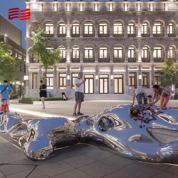 Outdoor Stainless Steel Landscape Sculptures for Customer Size Metal Art Installations