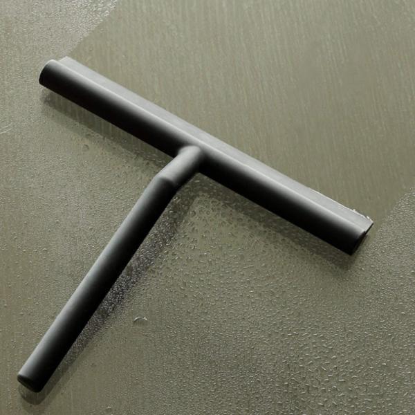 Black Silicone Window Squeegee For Shower Glass Mirror Snow Cleaner