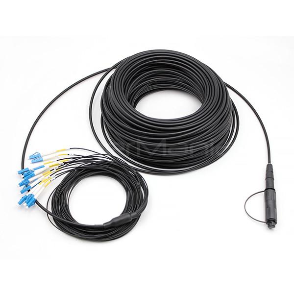G657A1 OptiTap MPO para LC UPC 12 núcleos cabo à prova d'água exterior 9/125 LSZH jaqueta
